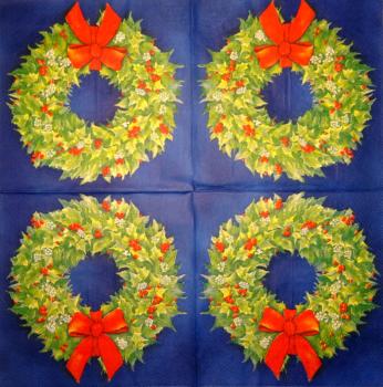 027 Christmas Flowers - 3-ply (gold)